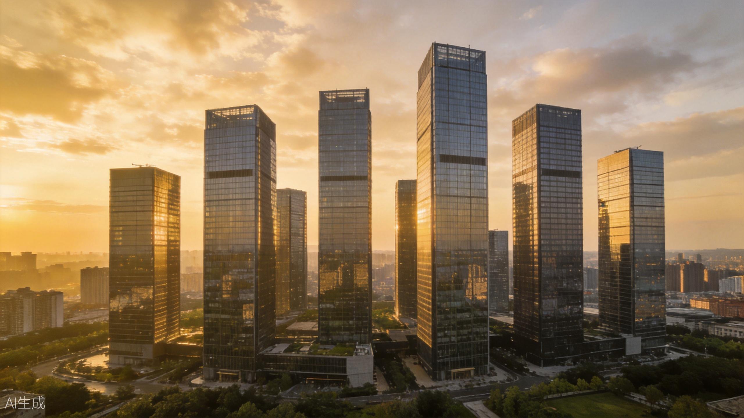 现代城市商务建筑群